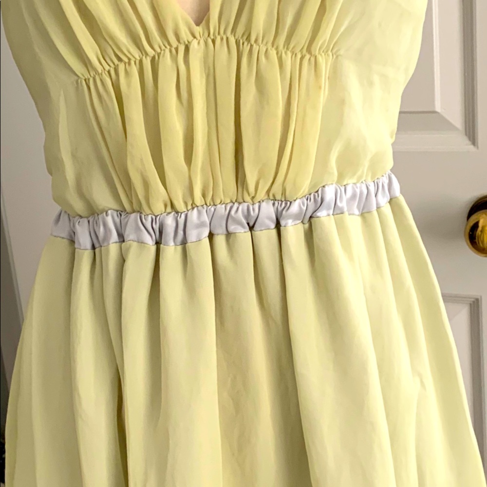 Mid length open back dress